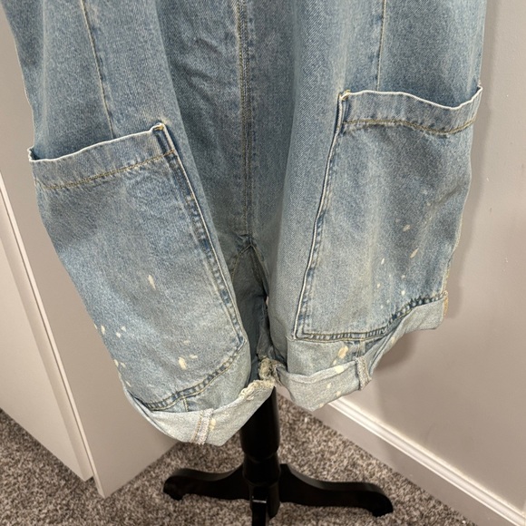 We The Free Light Blue Denim Sleeveless Romper - Picture 4 of 5